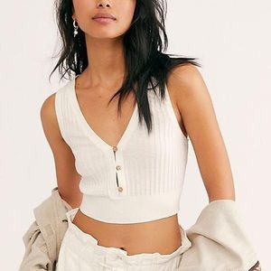 Free people white vest top
